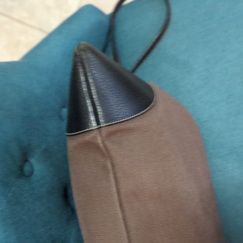 Prada Large Brown canvas/ black leather trimmed Tote Bag - Picture 16 of 16